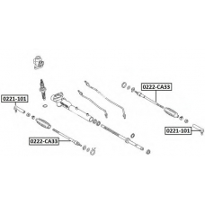 0221-101 ASVA Наконечник поперечной рулевой тяги