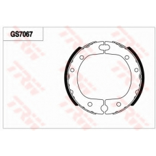 GS7067 TRW Комплект тормозных колодок, стояночная тормозная с