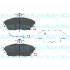 KBP-2019 KAVO PARTS Комплект тормозных колодок, дисковый тормоз