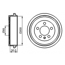 0 986 477 133 BOSCH Тормозной барабан