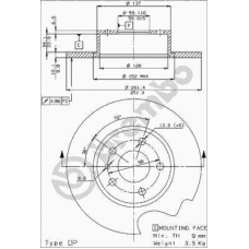 08.3126.24 BREMBO Тормозной диск