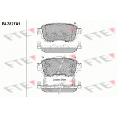 BL2827A1 FTE Комплект тормозных колодок, дисковый тормоз