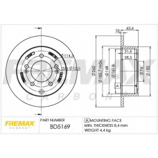 BD-5169 FREMAX Тормозной диск