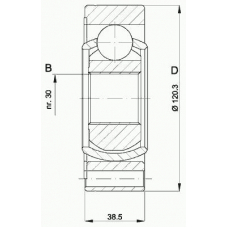 CVJ5428.20 OPEN PARTS Шарнирный комплект, приводной вал