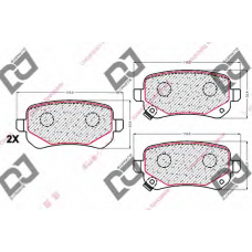 BP2059 DJ PARTS Комплект тормозных колодок, дисковый тормоз