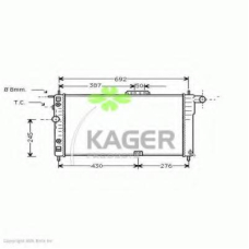 31-0298 KAGER Радиатор, охлаждение двигателя