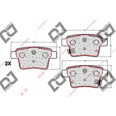 BP1823 DJ PARTS Комплект тормозных колодок, дисковый тормоз