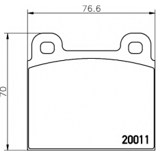 8DB 355 007-011 HELLA PAGID Комплект тормозных колодок, дисковый тормоз