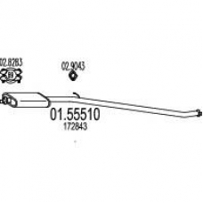 01.55510 MTS Средний глушитель выхлопных газов