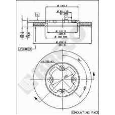 BS 7918 BRECO Тормозной диск