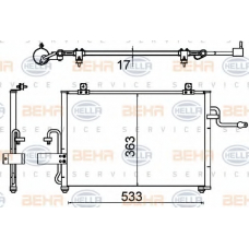 8FC 351 310-731 HELLA Конденсатор, кондиционер