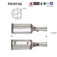 FD1011Q AS Сажевый / частичный фильтр, система выхлопа ОГ