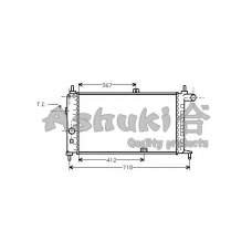 QO05-02 ASHUKI Радиатор, охлаждение двигателя