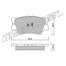 765.0 TRUSTING Комплект тормозных колодок, дисковый тормоз