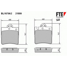 BL1679A2 FTE Комплект тормозных колодок, дисковый тормоз