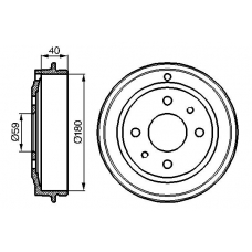 0 986 477 071 BOSCH Тормозной барабан