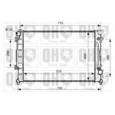 QER2554 QUINTON HAZELL Радиатор, охлаждение двигателя