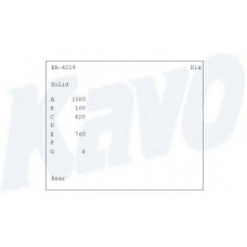 BR-4219 KAVO PARTS Тормозной диск
