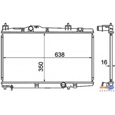 8MK 376 781-141 HELLA Радиатор, охлаждение двигателя