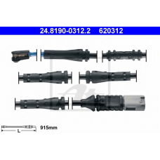 24.8190-0312.2 ATE Сигнализатор, износ тормозных колодок