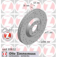 440.3119.52 ZIMMERMANN Тормозной диск