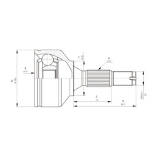 CVJ5685.10 OPEN PARTS Шарнирный комплект, приводной вал