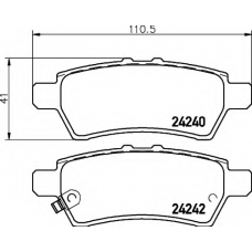 8DB 355 012-081 HELLA Комплект тормозных колодок, дисковый тормоз