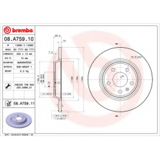 08.A759.10 BREMBO Тормозной диск