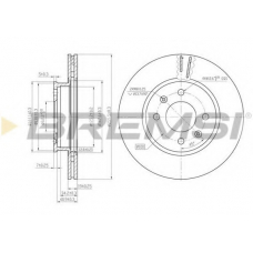 DBB636V BREMSI Тормозной диск