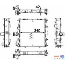 8MK 376 733-671 HELLA Радиатор, охлаждение двигателя