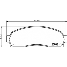 8DB 355 015-361 HELLA Комплект тормозных колодок, дисковый тормоз