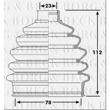 BCB6251 BORG & BECK Пыльник, приводной вал