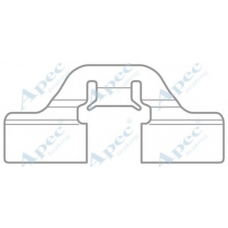 KIT1044 APEC Комплектующие, тормозные колодки