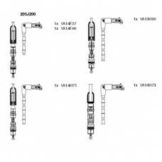 205J200 BREMI Комплект проводов зажигания