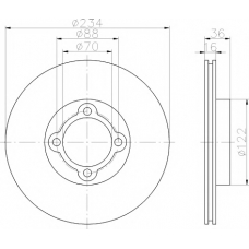 MDC1974 MINTEX Тормозной диск