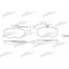 PBP595 PATRON Комплект тормозных колодок, дисковый тормоз