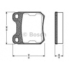 0 986 TB2 577 BOSCH Комплект тормозных колодок, дисковый тормоз