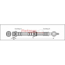 4113302 METZGER Тормозной шланг