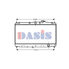 100590N AKS DASIS Радиатор, охлаждение двигателя
