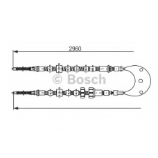 1 987 477 366 BOSCH Трос, стояночная тормозная система