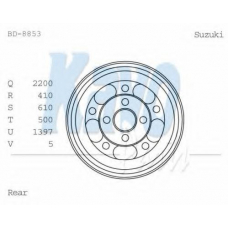 BD-8853 KAVO PARTS Тормозной барабан