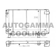 100806 AUTOGAMMA Радиатор, охлаждение двигателя
