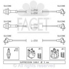 4.9860 FACET Ккомплект проводов зажигания