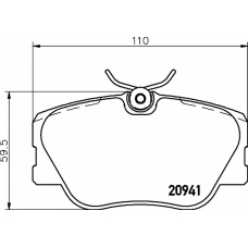 8DB 355 017-601 HELLA PAGID Комплект тормозных колодок, дисковый тормоз