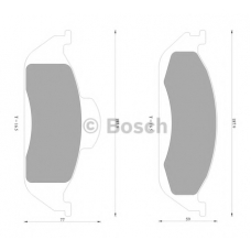 0 986 AB4 631 BOSCH Комплект тормозных колодок, дисковый тормоз
