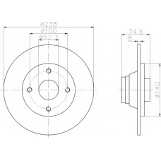 8DD 355 105-271 HELLA Тормозной диск