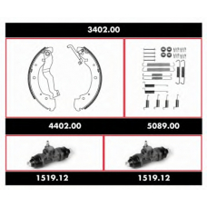 3402.00 REMSA Комплект тормозов, барабанный тормозной механизм