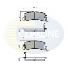CBP3747 COMLINE Комплект тормозных колодок, дисковый тормоз