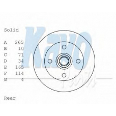 BR-5710 KAVO PARTS Тормозной диск