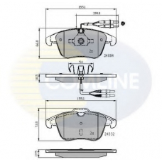 CBP22002 COMLINE Комплект тормозных колодок, дисковый тормоз